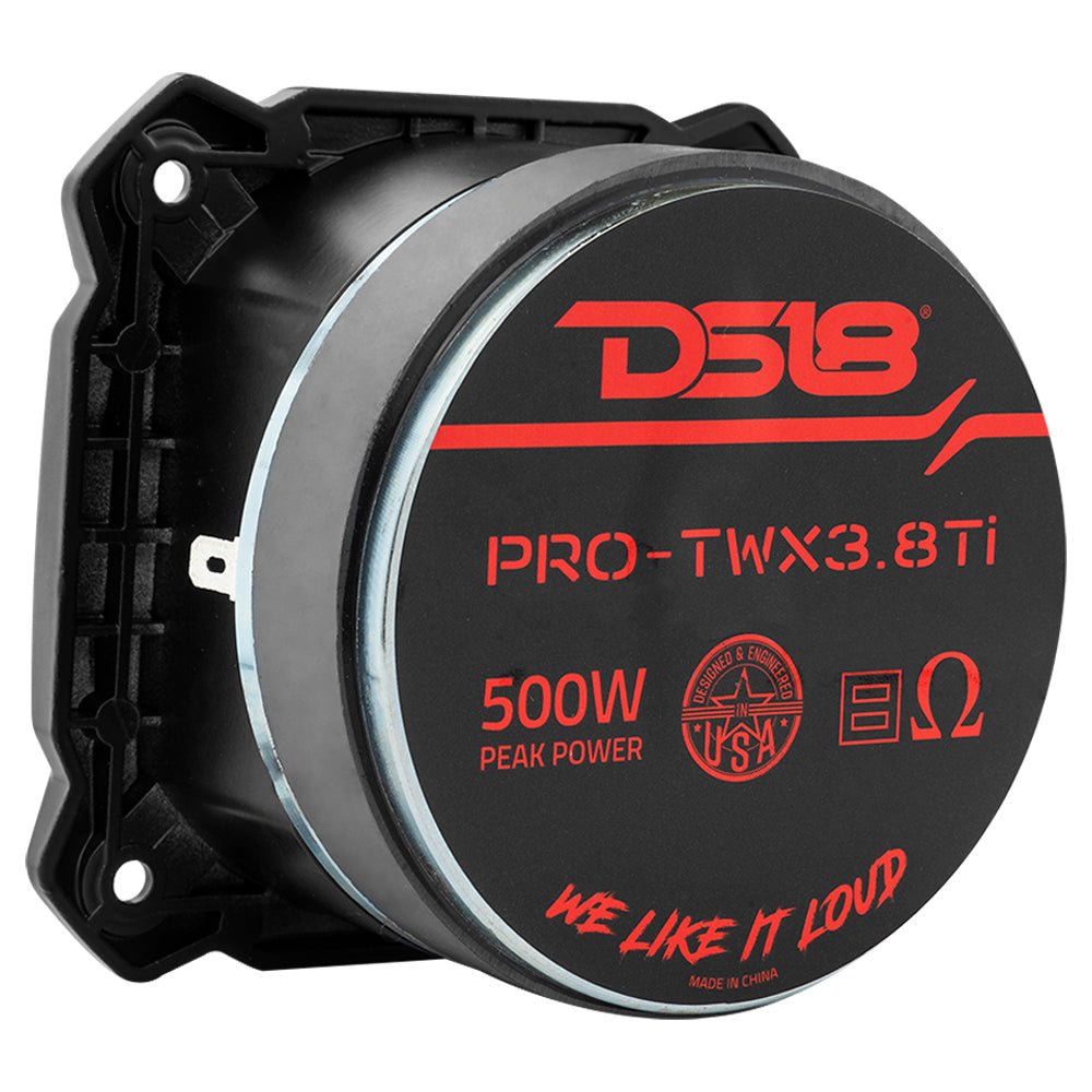 DS18 PRO-TWX3.8TI 3.8" Super Bullet Tweeter | 250W RMS 1.5" Titanium 8-Ohm Vc