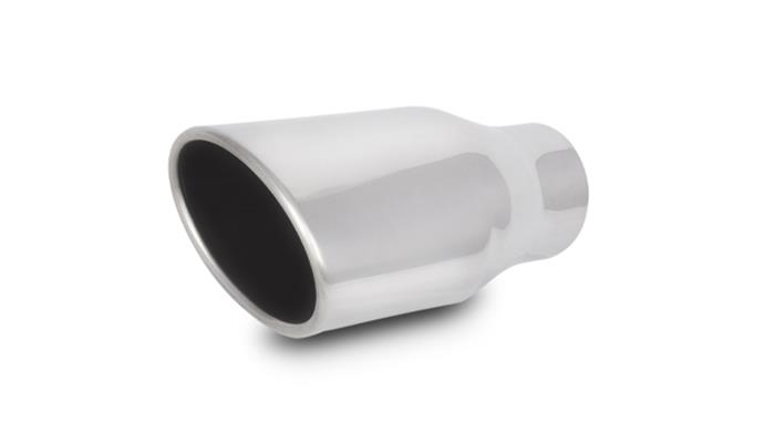 Vibrant Performance 4.5" x 3" Oval Stainless Steel Tip (Single Wall, Angle Cut)