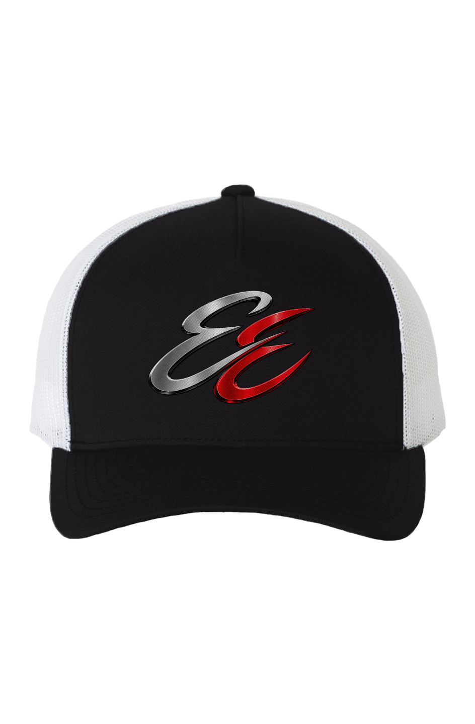 White Mesh Five Panel Retro Trucker Cap