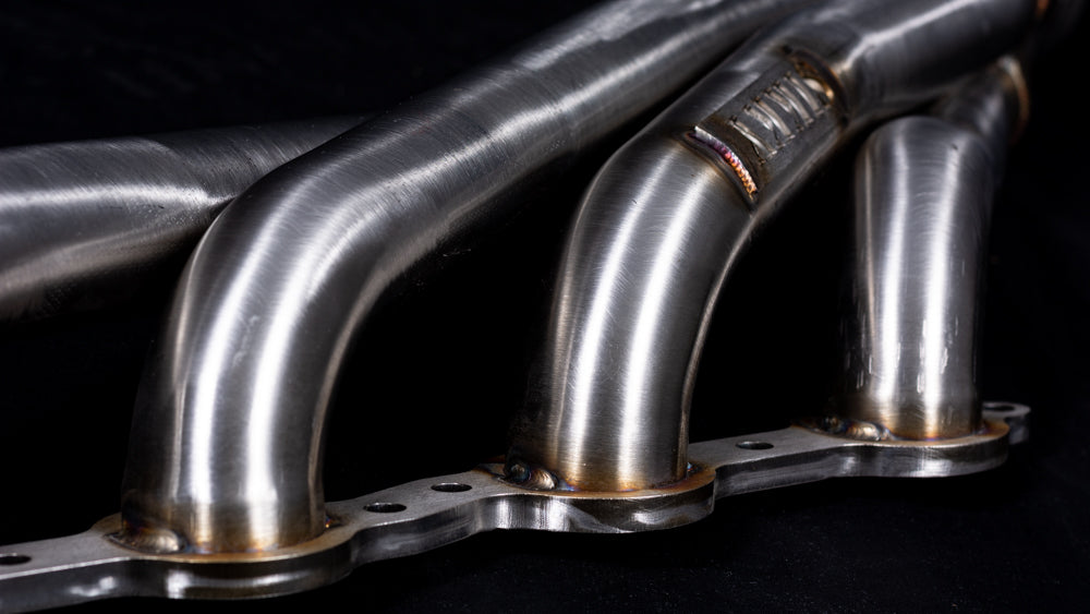GM A-Body LS Swap Headers Stainless Steel Long Tube 1 7/8" Primaries with 3" Merge Collector and Complete V-band Clamp Assembly (Gaskets and Hardware Included) - image 2