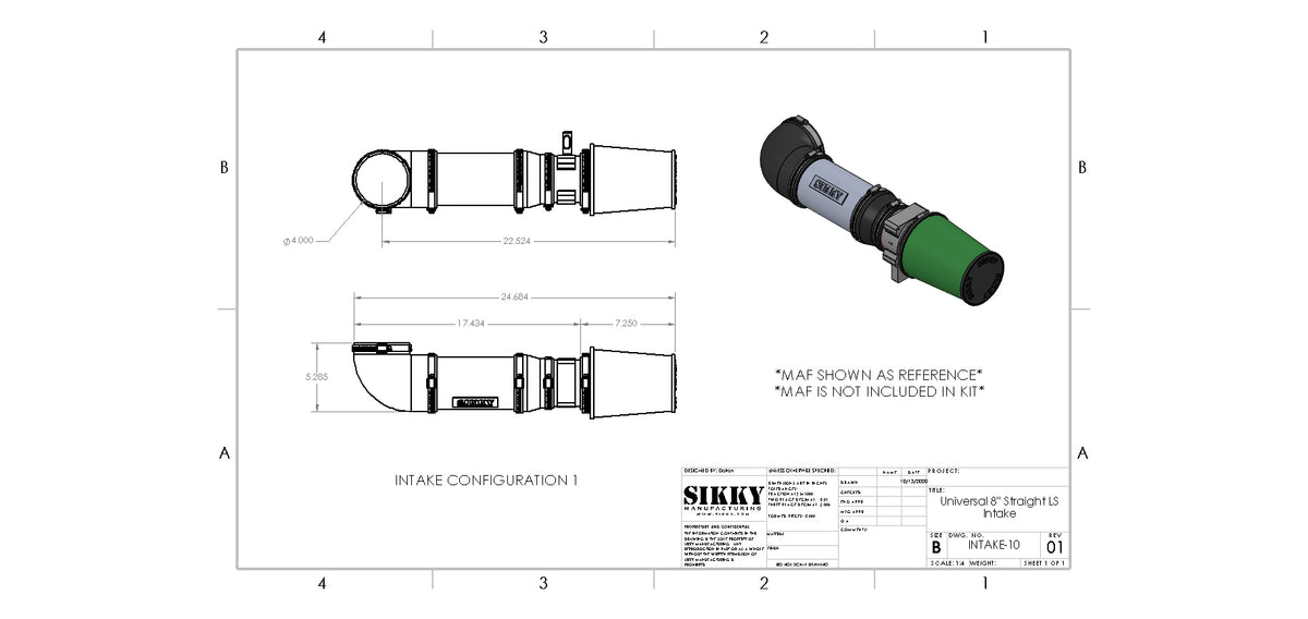 Universal LS1/LS2 Swap Intake System - Straight style - image 3