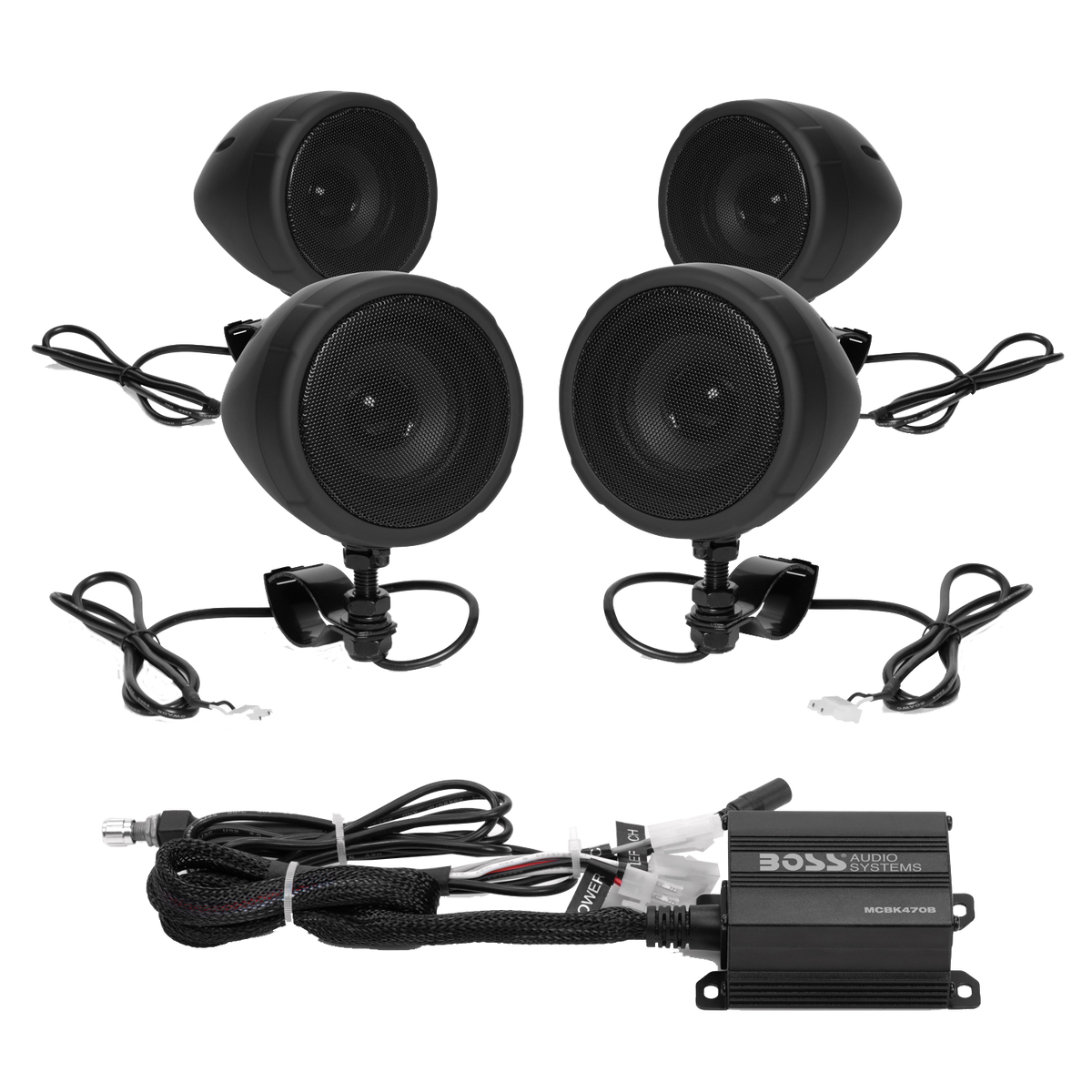 BOSS Audio MCBK470B Motorcycle Audio System – Full-Range, Class D