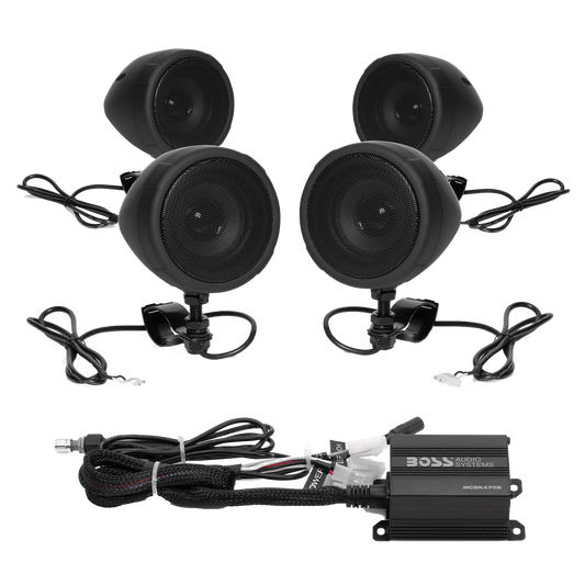 BOSS Audio MCBK470B Motorcycle Audio System – Full-Range, Class D