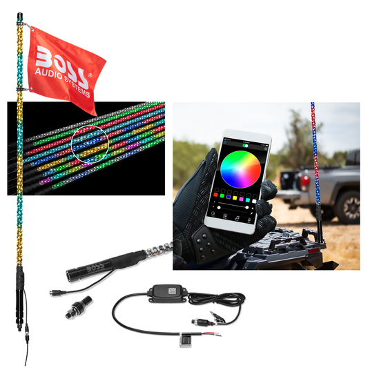BOSS Audio XP2 Accessory – 24” 360° RGB CHASING WHIP