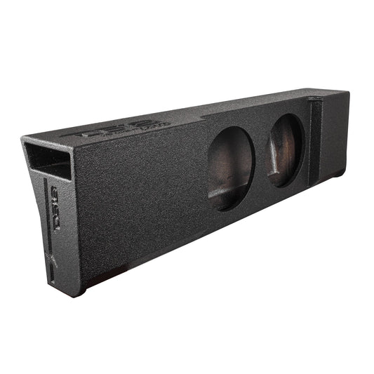 DS18 EBM-DFPFORD09-2X12 Subwoofer Enclosure for 2009-Up Ford F-150 and 2017-2026 Super Duty F-250/F-350 Crew Cabs, Dual 12" Under Rear Seat Down-Fire Ported Shallow Box
