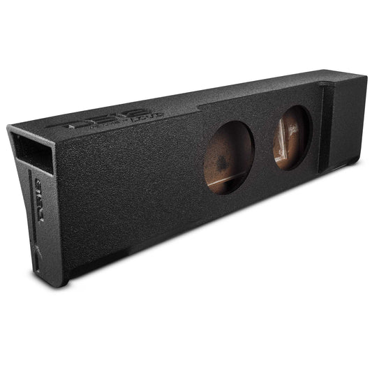 DS18 EBM-DFPFORDDLX-2X10 Subwoofer Enclosure for 2009-Up Ford F-150 and 2017-2026 Super Duty F-250/F-350 Crew Cabs, Dual 10" Under Rear Seat Down-Fire Ported Shallow Box