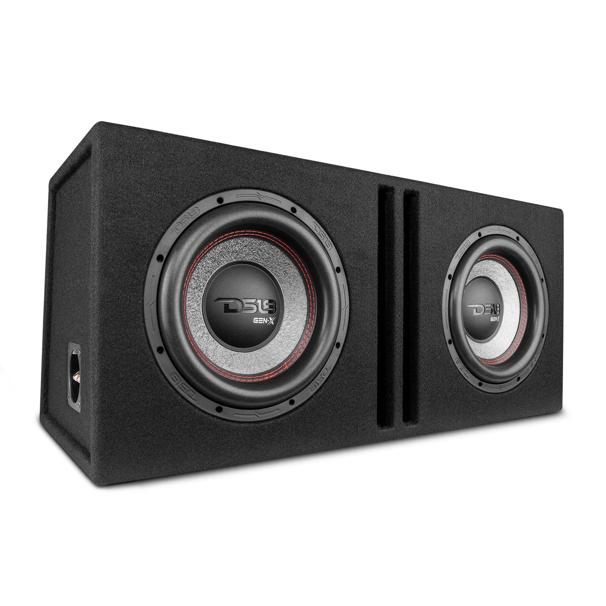 DS18 GEN-X210LD Dual 10" Loaded Subwoofer Ported Enclosure With GEN-X104D 800 Watts RMS