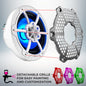DS18 NXL-6M/WH NXL 6.5" 2-Way Coaxial Marine Speaker With LED RGB Lights 100 Watts Rms 4-Ohm
