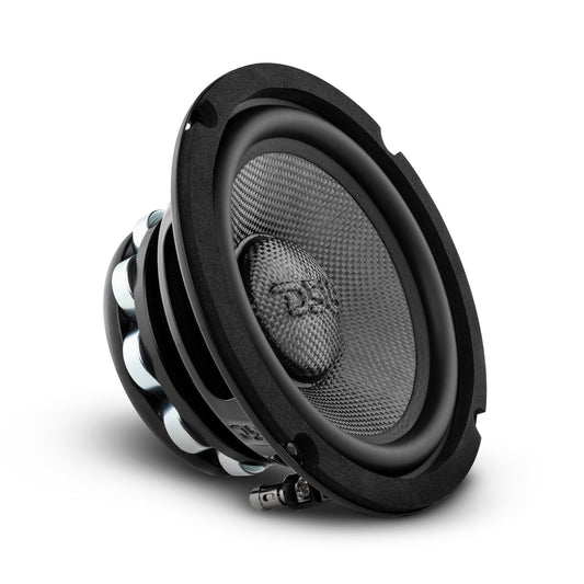 DS18 PRO-CF6.2NR PRO 6.5" Mid-Bass Loudspeaker with Water-Resistant Carbon Fiber Cone & Neodymium Rings, 250W RMS, 2-Ohm