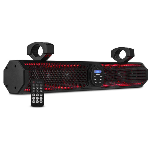 DS18 SB26BTXRGB 26" Marine Amplified Soundbar with Bluetooth USB & RGB Lighting 6 Speakers 600 Watts