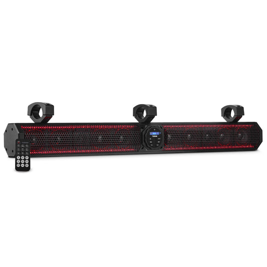 DS18 SB37BTXRGB 37" Marine Amplified Soundbar with Bluetooth USB & RGB Lighting 10 Speakers 1200 Watts