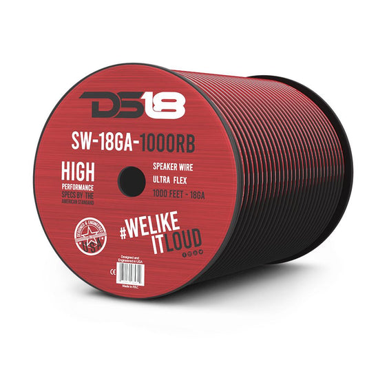 DS18 SW-18GA-1000RB 18-GA Speaker Wire 1000 Feet - Red
