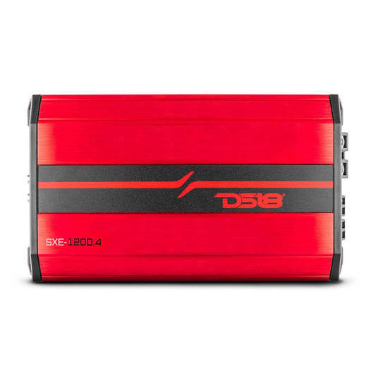 DS18 SXE-1200.4/RD SXE Class A/B 4-Channel Full-Range Amplifier 4 x 60 RMS @ 4-Ohm 1200 Watts