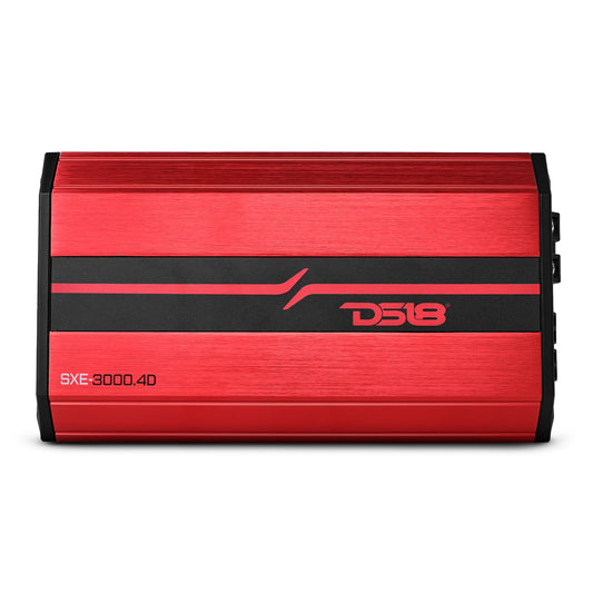 DS18 SXE-3000.4D/RD SXE Class D 4-Channel  Full-Range Amplifier 4 x 200 RMS @ 4-Ohm 3000 Watts