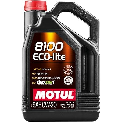 Motul 8100 ECO-LITE 0W-20 full synthetic engine oil 5L