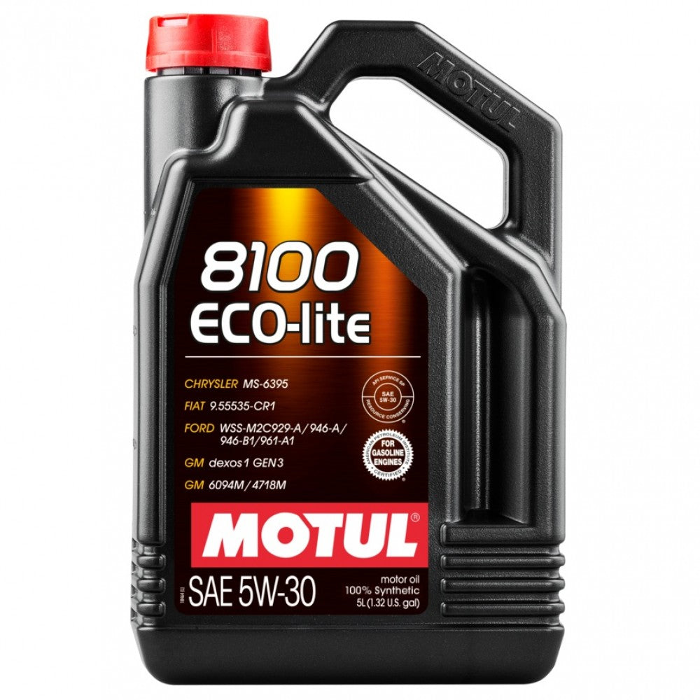 Motul 8100 ECO-LITE 5W-30 full synthetic engine oil 5L