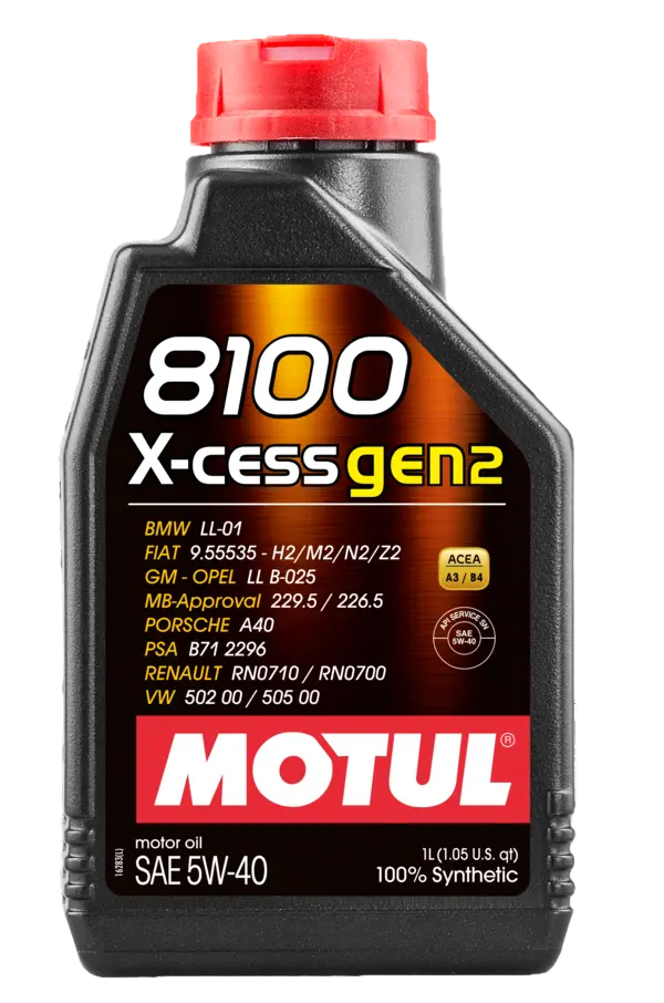 Motul 8100 X-CESS GEN2 5W-40 full synthetic engine oil 1L