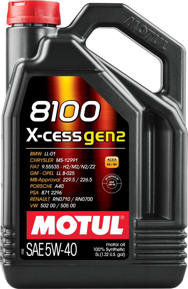 Motul 8100 X-CESS GEN2 5W-40 full synthetic engine oil 5L