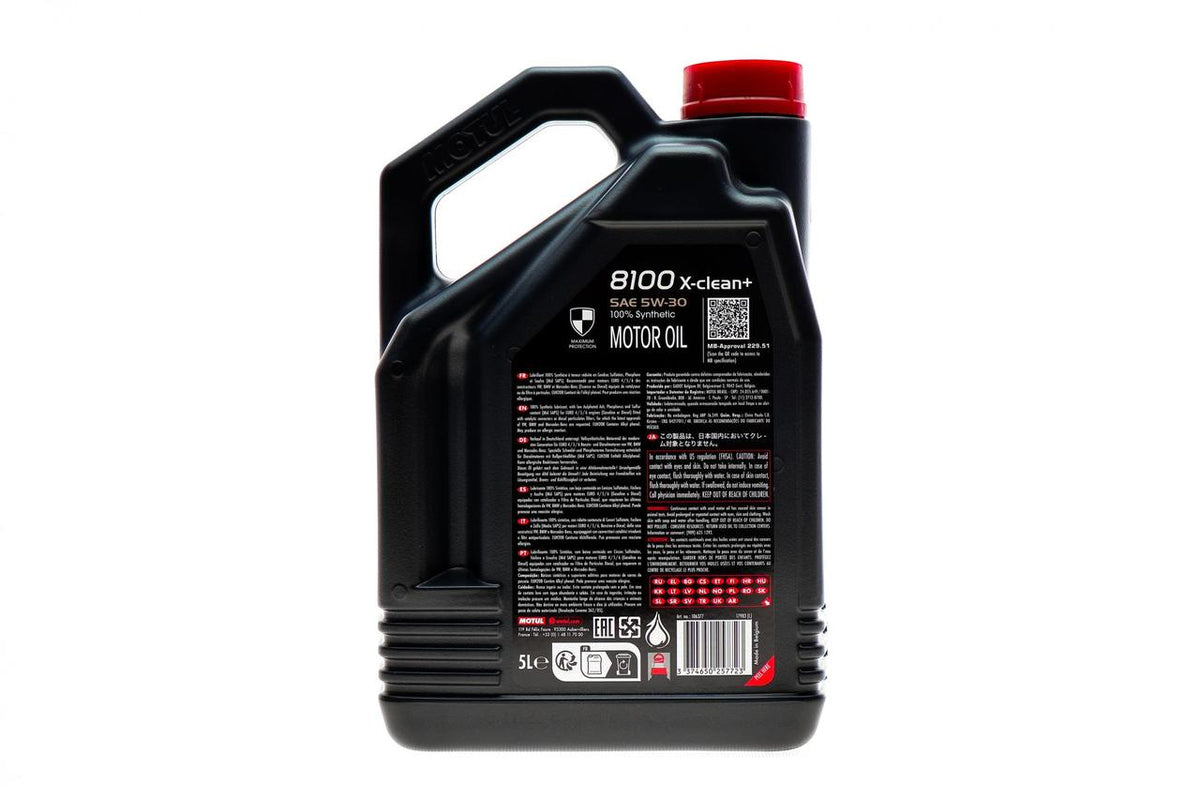 Motul 8100 X-CLEAN+ 5W-30 full synthetic engine oil 5L