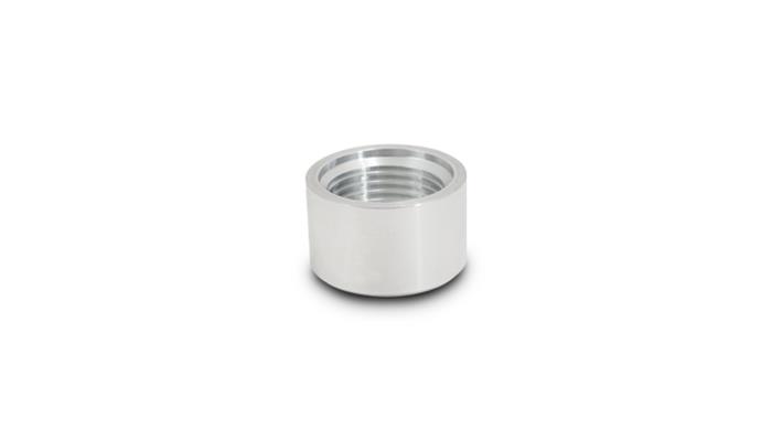 Vibrant Performance Female -4AN Aluminum Weld Bung (7/16" - 20 Thread, 3/4" Flange OD)