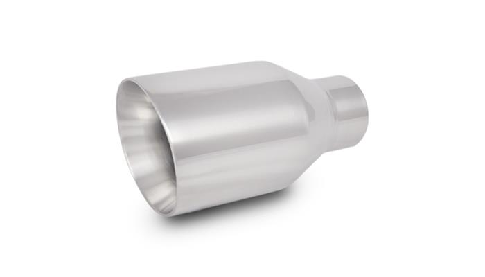 Vibrant Performance 3.50" Outlet O.D. Round Stainless Steel Tip (Double Wall, Angle Cut), 2.50" Inlet I.D.