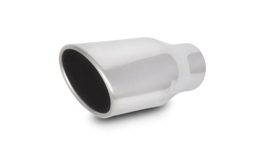 Vibrant Performance 4.5" x 3" Oval Stainless Steel Tip (Single Wall, Angle Cut)
