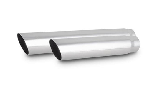 Vibrant Performance 3.5" Round Stainless Steel Tip (Single Wall, Angle Cut) - 3" inlet, 11" long