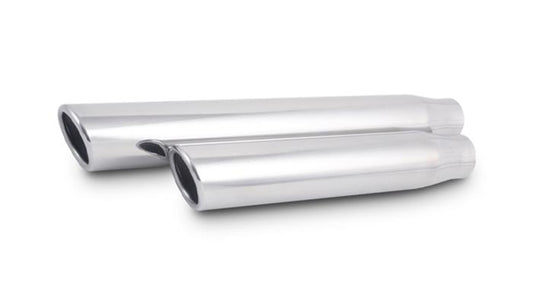 Vibrant Performance 3.5" Round Stainless Steel Tip (Single Wall, Angle Cut) - 3" inlet, 11" long