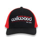 Wilwood Mesh Hat - Formed Bill Black and Red